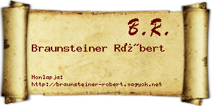 Braunsteiner Róbert névjegykártya